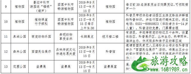 济南市公园景区中秋活动汇2022 附中秋活动表