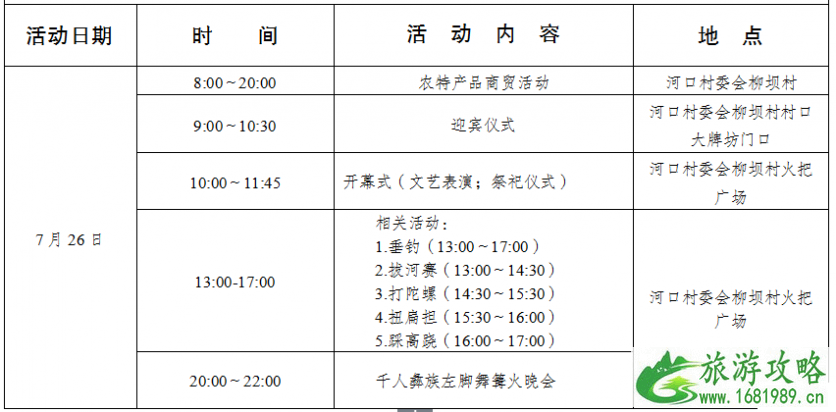 云南禄丰火把节 时间+活动安排