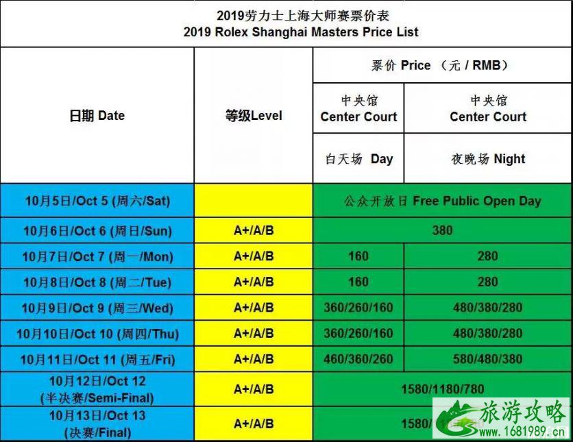 2022上海劳力士大师赛比赛时间+活动攻略