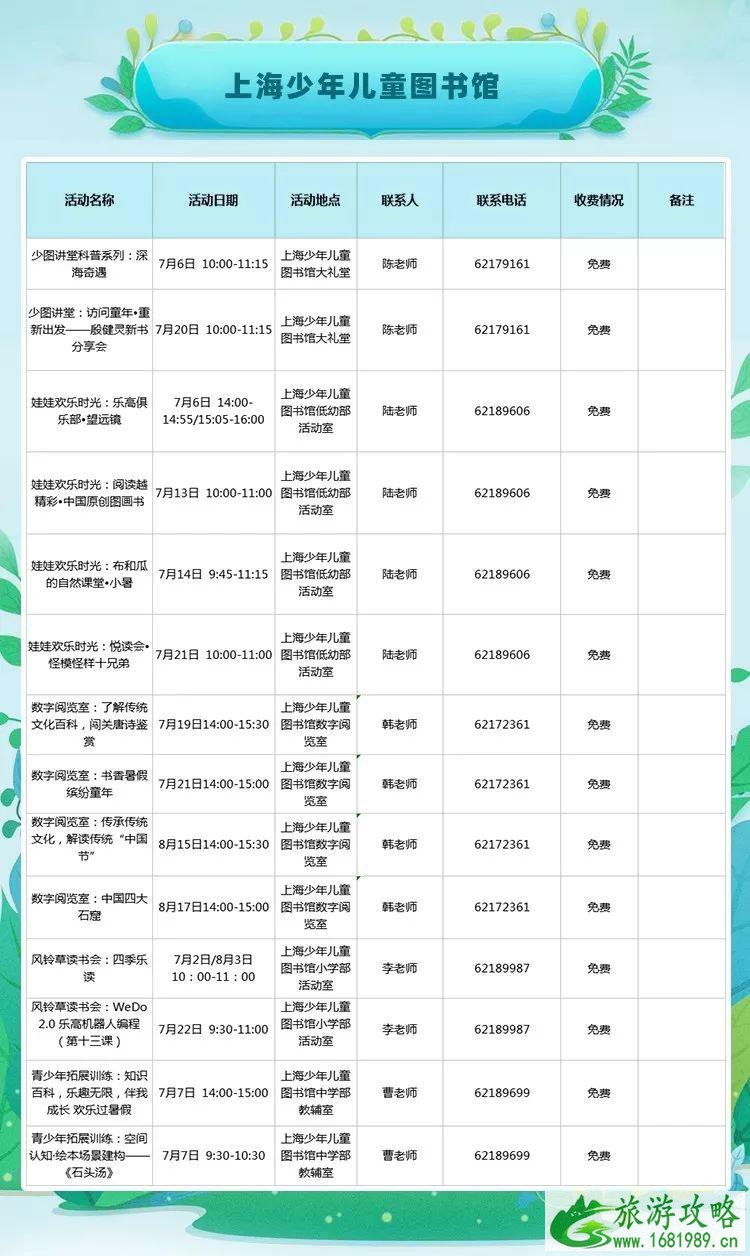 2022上海暑假文旅活动信息汇总