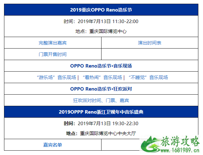 2022重庆OPPO Reno造乐节时间+地点+交通指南