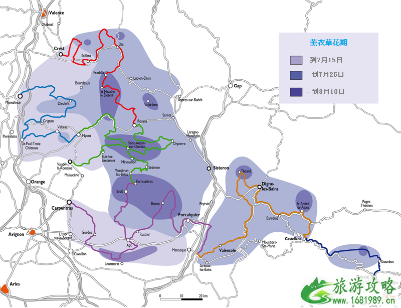 2022普罗旺斯薰衣草花期+最佳观赏地点+种植区域