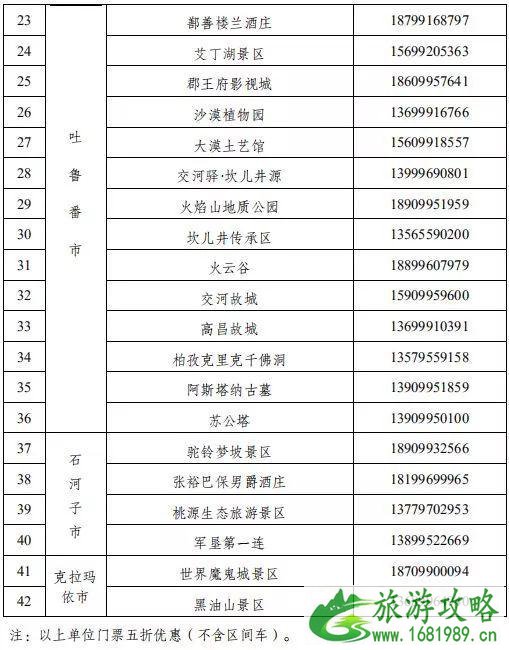 2022石河子人半价游玩景区信息 百日游天山·一证惠五地惠民信息