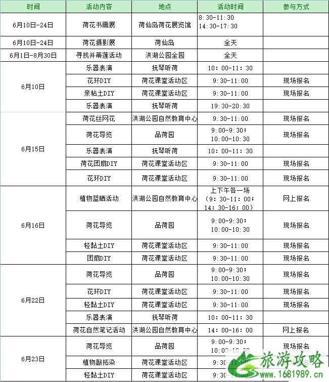 2022深圳洪湖公园荷花展活动内容+时间表