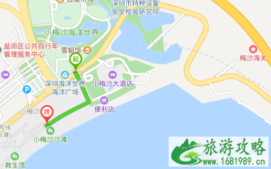 深圳小梅沙和小梅沙海洋世界相隔远吗