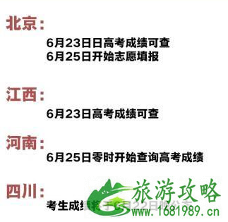 2022高考放榜时间表+志愿填报时间