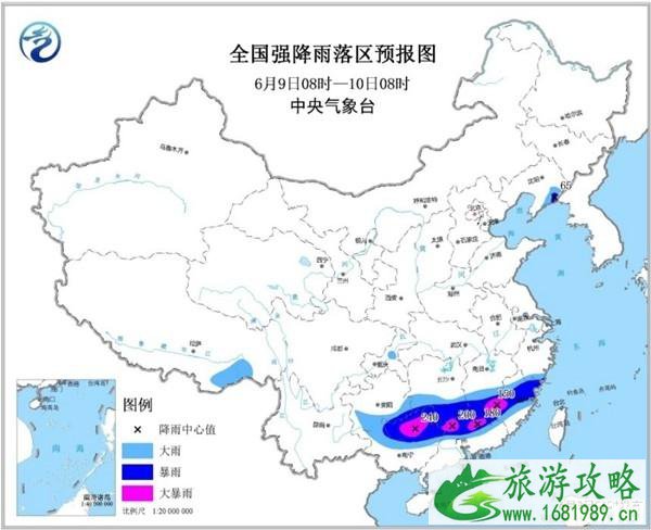 南方暴雨黄色预警 2022年6月哪些城市有暴雨