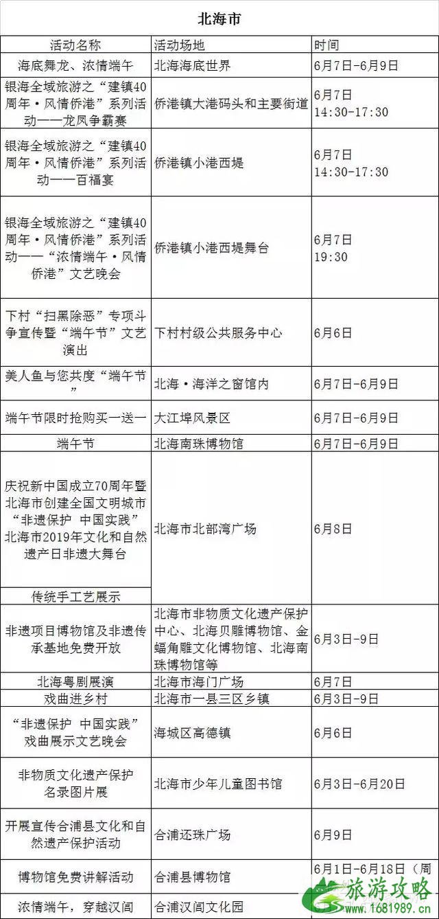 2022北海端午节活动信息汇总