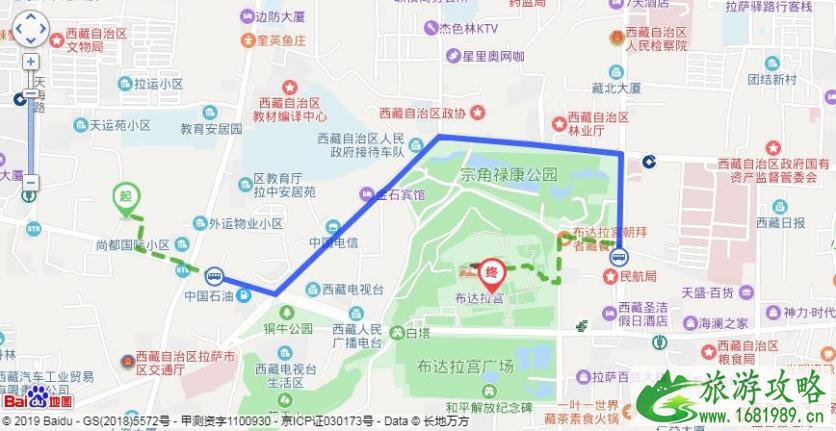 布达拉宫坐几路公交车可以到 布达拉宫在哪里