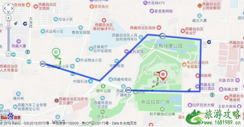 布达拉宫坐几路公交车可以到 布达拉宫在哪里