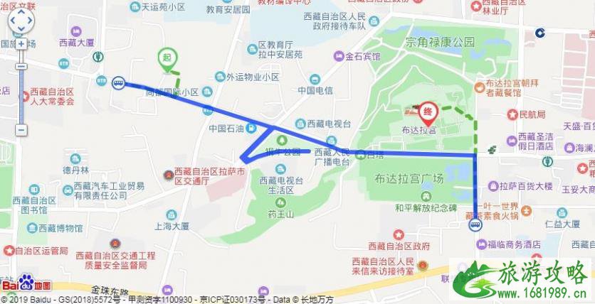 布达拉宫坐几路公交车可以到 布达拉宫在哪里