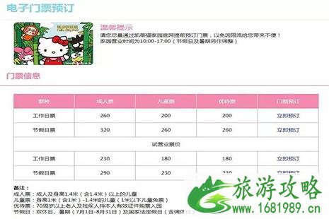 杭州HelloKitty主题乐园门票信息