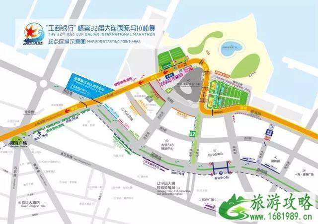 大连国际马拉松赛2022路线+交通管制+绕行路线推荐