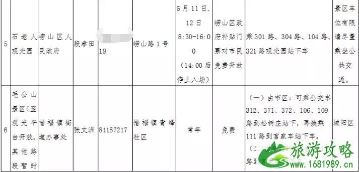 青岛免费景区 2022青岛登山节时间+地点