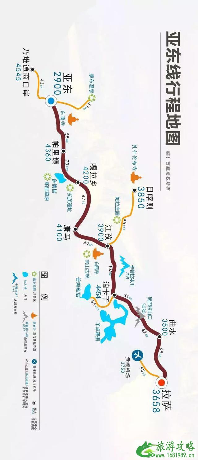 进藏路线图 自驾进藏最佳路线图