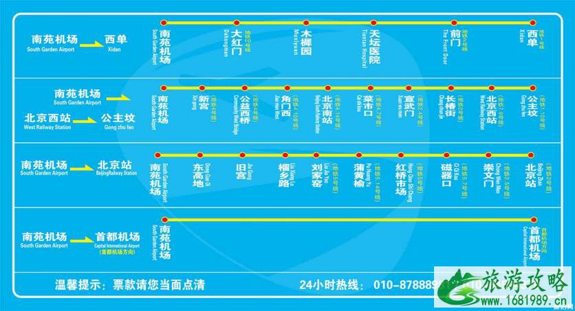 2020北京南苑机场大巴时刻表+机场停车过夜费用