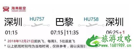 海南航空深圳直飞巴黎12月21日起 法国签证办理流程2022