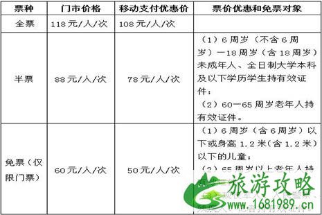 2022南宁大明山门票价格最新调整