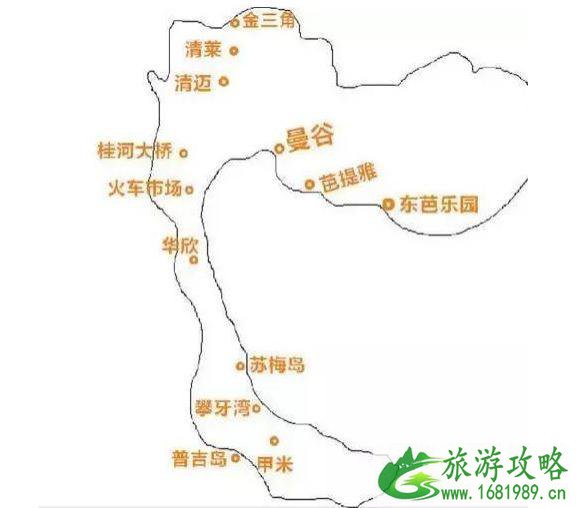 泰国地图中文版高清大地图