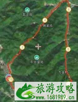 杭州西山游步道登山地图