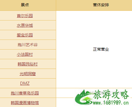 韩国景区中秋节会关闭吗 2022中秋节韩国各地主要旅游景点营业时间