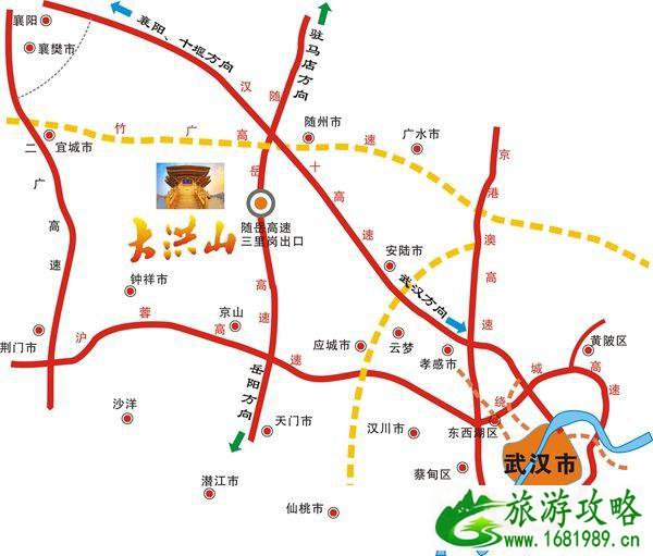 大洪山风景名胜区地图 大洪山风景区导览图